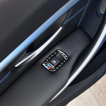 For BMW F20 2012-2016 F30 3GT F34 2013-2016 Vindue Panel Lift-Knappen Ramme Carbon Fiber Sticker Dækker Modificeret Bil Tilbehør