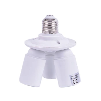 3 I 1 E27 Base Stik Splitter Lampe Pære Adapter Indehaveren Converter