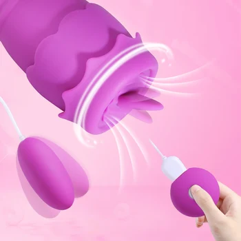 Kvindelige Sugende At Klikke Vibrator Klitoris Stimulation Vaginal Massageapparat Masturbator Sex Legetøj Til Kvinder Tunge Vibrator G Spot