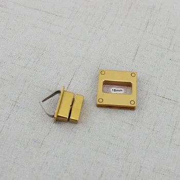2sets 25*25 mm Gamle guld gunmetal presset Tuck lås rejsetaske Pladsen lås for ægte læder taske gør pladsen lås