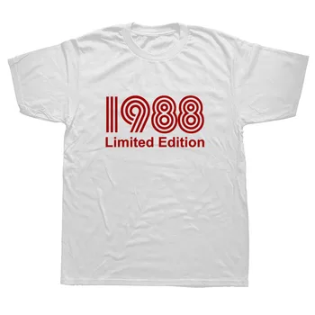 Limited Edition 1988 Sjove Grafiske T-Shirt Herre Sommer Stil, Mode Korte Ærmer Overdimensionerede Streetwear T-Shirts