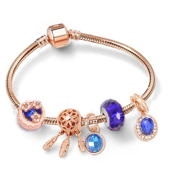 BAOPON Antikke Krystal Hjerte øreringe Med Murano Glas Perler Armbånd til Kvinder Valentine ' s Day Gave Smykker Dropshipping