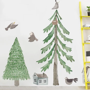 Store juletræ Wall Stickers Soveværelse Stue Indretning TV-Kulisse Hjem Dekoration Kids Baby Værelse selvklæbende Tapet