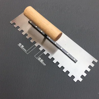 Praktiske Gips Murske med Træ-Håndtag grå ske flisebelægning kniv fliser af Gips Spand Spartel Værktøj
