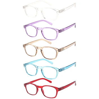 Briller til læsning kvindelige Læsere Mode Plast Ren farve gennemsigtig ramme Damer Eyewears Presbyopi Briller serie 2