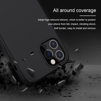 For apple iPhone 12 Pro Max antal Tilfælde NILLKIN Flex Pure Pro Magnetiske Silikone Tilbage Dække For 12 Mini