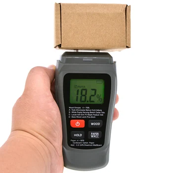 Digital Træ Fugt Meter Papir Luftfugtighed Tester Væggen Hygrometer Træ Fugtig Detektor I-Hot