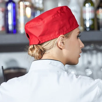Chef hat/cap kvalitet tjenere, der arbejder hat for mænd og kvinder i køkkenet sjov kok kokkehue klassiske fladskærms caps