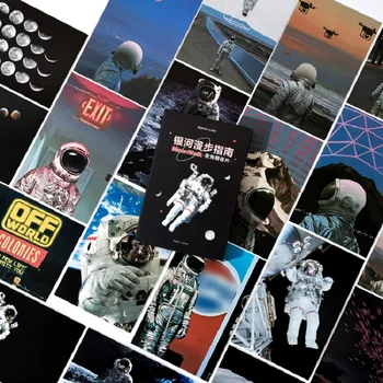 30 Stk/Sæt Kreative Månen Tur Postkort Astronaut Lysende Skriver Lykønskningskort Besked, Kort, Brevpapir