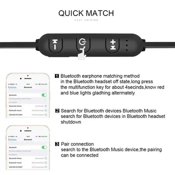 Engros XT11 Magnetiske Trådløse bluetooth Hovedtelefoner musik Vandtæt Neckband headset Telefon sport Earbuds Mikrofon Til iPhone Xiaomi