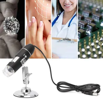 1600X USB Digital Mikroskop-Kamera-Endoskop 8LED Lup med Hold Stå