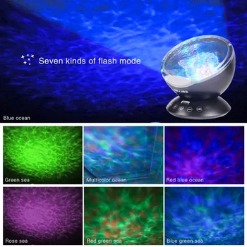 Ocean Wave stjernehimmel Aurora LED Nat Lys Projektor Luminaria Nyhed-Lampe USB-Lampe Nightlight Illusion For Baby Børn
