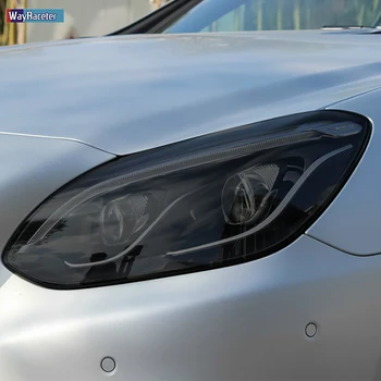 2 Stk bilforlygte Beskyttende Film-Gennemsigtig Sort TPU Klistermærke Til Mercedes Benz SLC Klasse SLK R172 2016-2019 Tilbehør
