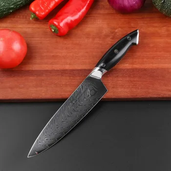 Mokithand 8 Tommer Damaskus Stål Kokkeknive High Carbon Japansk Køkkenkniv Professionel Rustfrit Kød, Fiske-Filetering Kniv