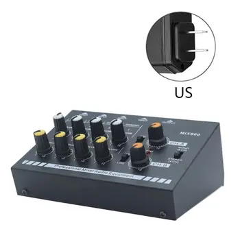 Til EU/UK/US Stik MIX800 8-Kanaler Mini Lyd Mixer med Power Adapter Mono/Stereo Mixer med Lav Støj, Lyd Forstærker