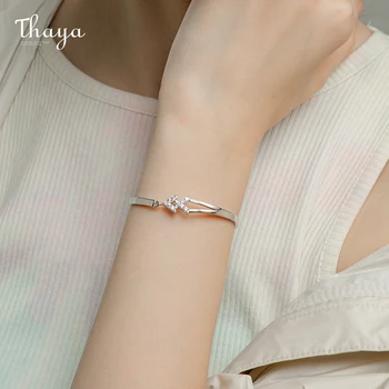 Thaya Kvinder Armbånd Street Style Krystal Armbånd Kobber Forgyldt 18K Guld Armbånd på Tværs af Kæden For Kvinder Fine Mode Smykker Gave