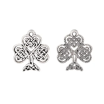 30 x Tibetansk Sølv Celtics knude i Træet og Hjerte Charms Vedhæng til fremstilling af Smykker DIY Tilbehør 23x19mm