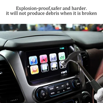 Bil GPS Navigation-Skærmen Hærdet Stål Beskyttende Film til Chevrolet Chevy Suburban Tahoe 2016 2017 2018 2019 Bil Mærkat