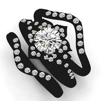 De nye populære fashion black ring til enkle og kreative party mode ringe til kvinder
