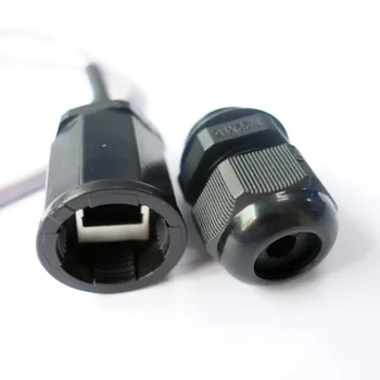 M22 Ethernet LAN RJ45-Stik med Kabel-25cm
