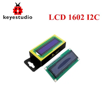 Gratis forsendelse !Keyestudio 16X2 1602 I2C/TWI LCD-Skærm Modul til Arduino UNO R3 MEGA 2560 Hvid Blå
