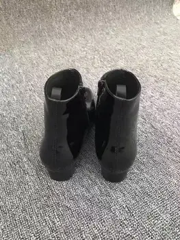 2018 NYE stil og Top kvalitet, sort patent Lak designer mænd sko luksus mærke Chelsea herre støvler sko