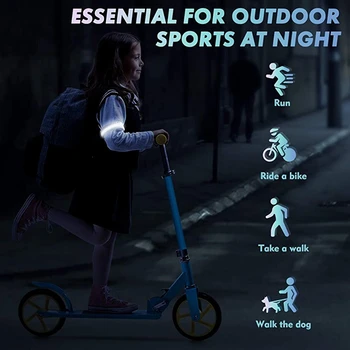2 stk Genopladelige LED-Armbind,LED Armbind Reflekterende løbetøj til Udendørs Aktiviteter og Motion, Løb
