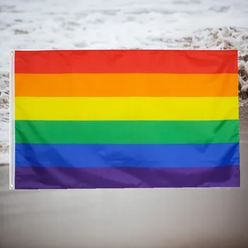 2020 Nye Flag, 3 x 5 M Stolthed Flag Rainbow Spil Banner Udendørs indendørs Home Decor Bryllup Nationale Dag
