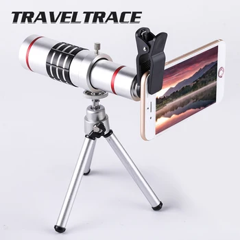 18x Metal Zoom Optisk Teleskop Telefoto Okular med Stativ Klip Universal til Smartphone Kamera Linse Mini Pocket Monokulare