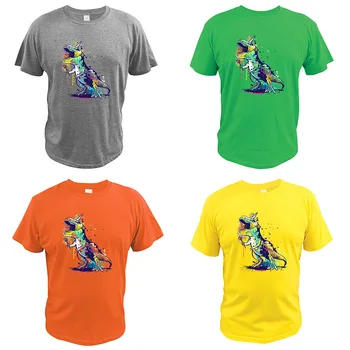 Tyrannosaurus Unicorn Unicornosaurus Rex Akvarel Tshirt Nye Design Dyr Digital Print T-Shirt