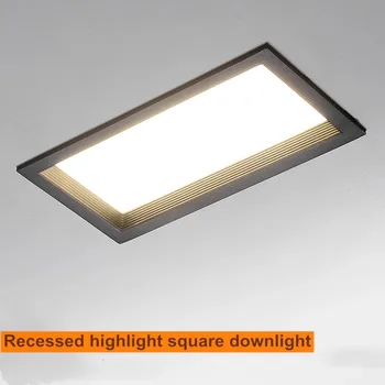 1stk square dobbelt-hoved downlight integrerede LED-ultra-tynd hul lys loft grille fed lys 12W 18W 36W 24W