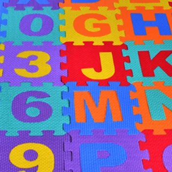 36 Brikker med Bogstaver og Tal, Children ' s Puzzle Game Pad EVA Puslespil gulvmåtte Baby Kravler Mat (36-delt Sæt)