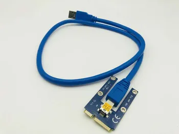 Mini-PCI-E-PCIe-60cm USB 3.0-port til PCI Express-1x til 16x Extender Riser-Kort Adapter forlængerkabel til Bitcoin BTC Miner Minedrift
