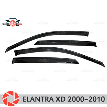 Vinduet deflektor for Hyundai Elantra XD 2000-2010 regn deflektor snavs beskyttelse bil styling tilbehør til udsmykning støbning