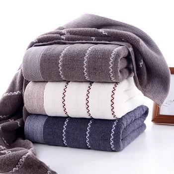 Håndklæder, ren bomuld voksne husstand tykkere blød absorberende badehåndklæder til mænd og kvinder, par, T02
