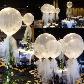 50stk/masser af God Kvalitet, 36 tommer Gennemsigtige Latex Helium-Balloner Fødselsdag Bryllup Fest Dekoration Engros Air Globos