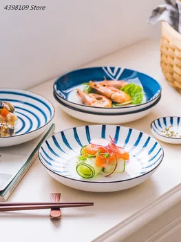 Japansk porcelæn keramisk plade kreativ hånd-malet farver service retter hjem Western steak, parabol, køkken med ik, skive