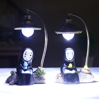 Studio Ghibli Engageret Væk Ikke Ansigt Mand LED Nat Lys Miyazaki Hayao Kaonashi Touch Lampe Kids Læsning lys Soveværelse Dekorative
