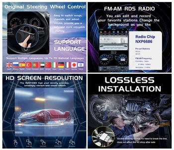 128GB ROM For Lexus LX 570 2007 2008 2009-Android 9.0 Tesla Stil PX6 Carplay Bil GPS Navigation, Multimedie-Afspiller