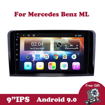 Android 9.0 IPS 2 din Bil Radio Til Mercedes Benz ML W164 ML300 X164 GL GL320 350 420 450 500 Navigation med rattet