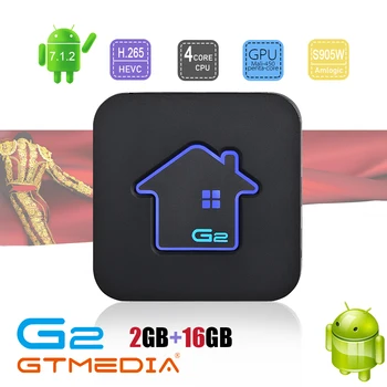 GTMedia G1 G2 G3 G5 smart android TV Box 2 GB, 16 GB Indbygget WiFi 4K HD Støtte GTplayer GTplayer Top Boks