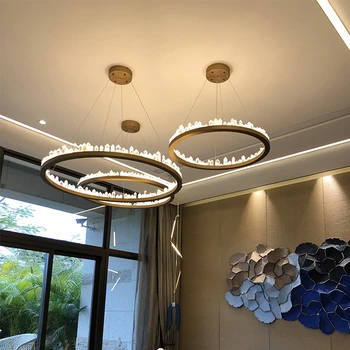 Krystal Lysekrone Pandent Lys Stue, Moderne Køkken, LED-Belysning Hængende Lamper Hotel Lobby Exhibition Hall