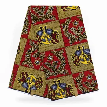 Polyester stof til kjole engros afrikanske stof afrikanske voks print tissus afrikansk voks print stof