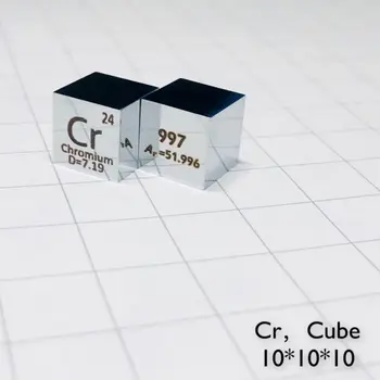 Chrom, Cr Periodiske Tabel Cube 99.7% Ren Længde 10mm Vægt 7,3 g
