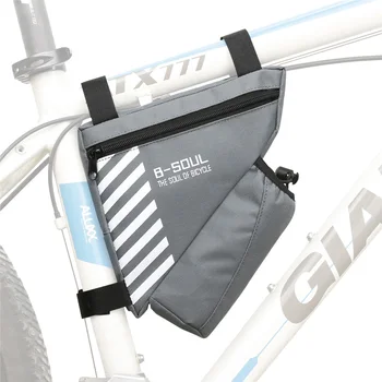 Cykel Trekant Bag Cykling Øverste Rør Foran Frame Taske Stor Kapacitet Med vandflaske Lomme smudsafvisende MTB Cykel Cykel Tasker