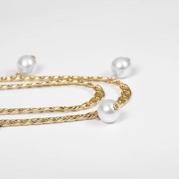Multilags-Lang Guld Bælte for Kvinder Perle Dekoration Wasit Kæde Bælte Nye Designer-Jeans Kjole Bælte
