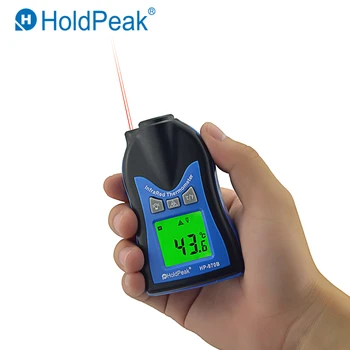 HoldPeak HP-970B Bærbare Ikke Kontakt Digital Infrarød Termometer Mini vejrstation Tester Laser Termometro Instrument Værktøjer