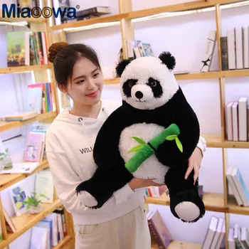 1pc 50cm Fat Tegnefilm Panda Krammede Bambus Plys Legetøj til Børn Kawaii Bløde Dyr Dukke Børn Kawaii Gave Piger Dejlig Pude