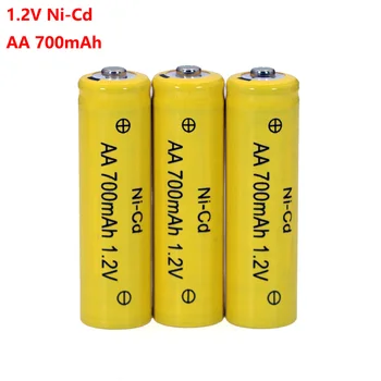 1,2 v NI-CD-Batterier 700mAh Genopladelige nicd-batterier 1,2 V Ni-Cd-aa For Elektrisk fjernbetjening bil Toy RC ues engros