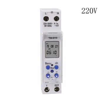 TM610 220V/110V kontaktur Enkelt Modul DIN Skinne 7 Dage 24 Timer Programmerbar Drop shipping